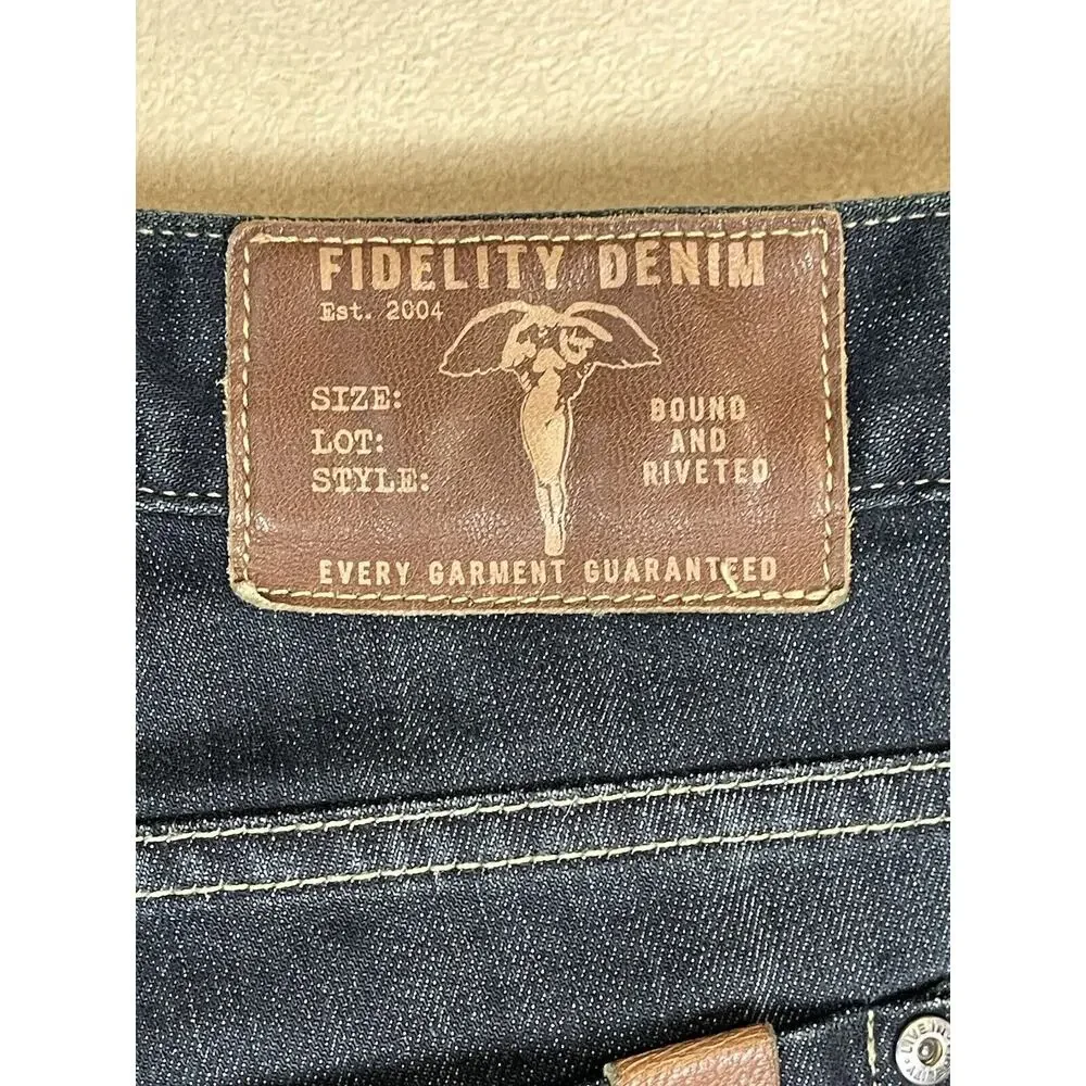 Fidelity Jeans Mens‎ 38 Blue 5011 Sabbath Rinse Straight Leg Mid Rise Denim